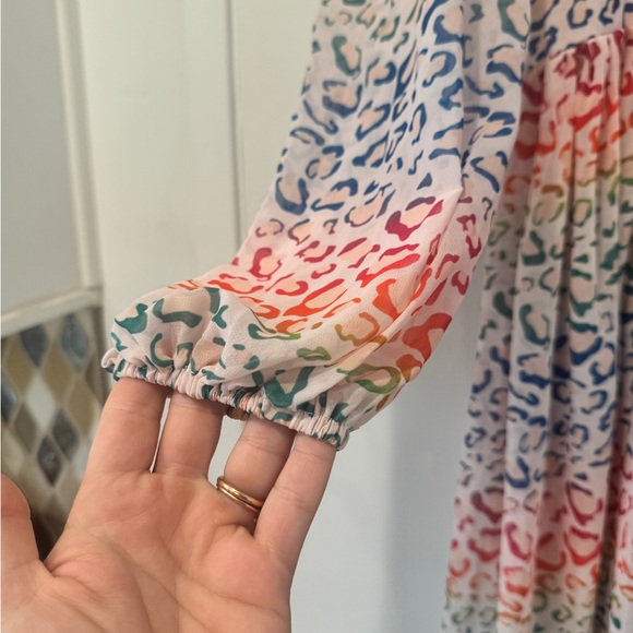 EUC rainbow leopard print maxi - Picture 6 of 6